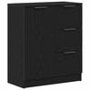 vidaXL Sideboard Schwarz Eichen-Optik 120 x 30 x 70 cm Holzwerkstoff