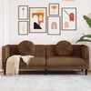 vidaXL 3-Sitzer Sofa mit Kissen Braun Kunstleder Wildleder-Optik