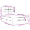 vidaXL Ottoman-Bett mit Matratze Creme 120x190 cm Stoff
