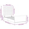 vidaXL Boxspringbett mit Kopfteil Rosa 100 x 200 cm Samt