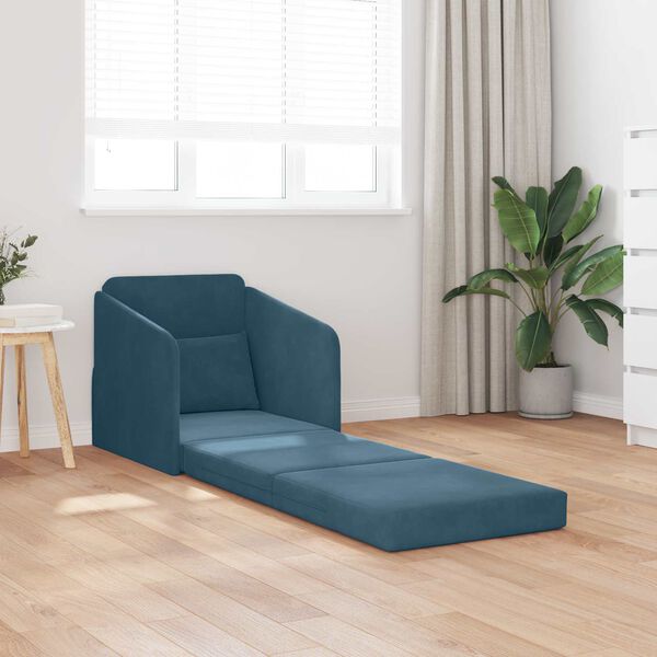 vidaXL Schlafsofa Blau 65 x 80 x 83 cm Samt