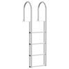 vidaXL 4-Stufen Dockleiter Silber 45 &times;11,5 &times;162 cm Aluminium