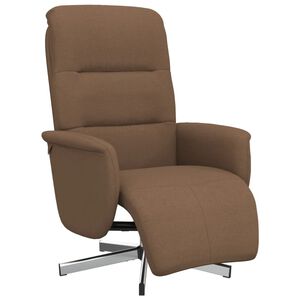 vidaXL Relaxsessel mit Fu&szlig;teil Braun Stoff