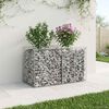 vidaXL Gabionen Hochbeet Silber 100 x 50 x 60 cm Verzinkter Stahl