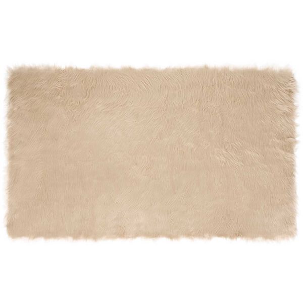vidaXL Kunstschaffell Teppich Tafalla Beige 100 x 200 cm Polyester