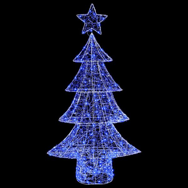 vidaXL Weihnachtsbaum mit 160 LEDs Blau 150 cm Acryl