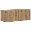 vidaXL TV-Wandschrank 2 Stk. Kunsthandwerk Eiche Holzwerkstoff