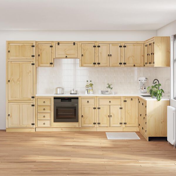 vidaXL Schrank mit Schubladen 14 pcs Honig Massives Kiefernholz