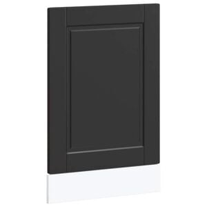 vidaXL Geschirrsp&uuml;lerblende Porto Schwarz 45x1,5x57 cm Holzwerkstoff