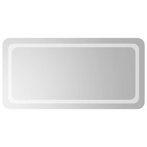 vidaXL LED-Badezimmerspiegel Transparent 100 x 50 cm Geh&auml;rtetes Glas