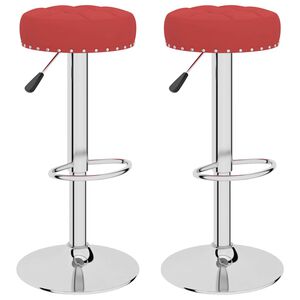 vidaXL Barhocker 2 Stk. Weinrot Stoff