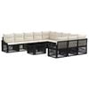 vidaXL Gartensofa-set 12 stk. Schwarz und Cremewei&szlig; 100 x 55 x 73 cm