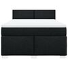 vidaXL Boxspringbett mit Matratze Schwarz 160x200 cm Stoff