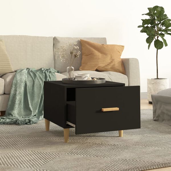 vidaXL Couchtische 2 Stk. Schwarz 50x50x40 cm Holzwerkstoff