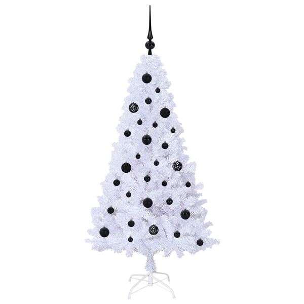 vidaXL K&uuml;nstlicher Weihnachtsbaum Wei&szlig; 150 cm PVC und Stahl