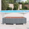 vidaXL Spa-Einstiegsstufe Grau Poly Rattan 92&times;45&times;25 cm