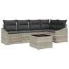 vidaXL Sofa Set 6 stk. Hellgrau [Synthetisch]: Poly Rattan