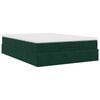 vidaXL Ottoman-Bett mit Matratze Dunkelgr&uuml;n 140x200 cm Samt
