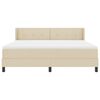 vidaXL Boxspringbett mit Matratze Creme 200 x 180 cm Polyester