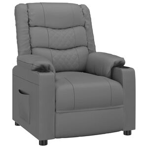 vidaXL Relaxsessel Grau Kunstleder