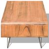 vidaXL Couchtisch 90&times;55,5&times;38,5 cm Massivholz Paulownia Braun
