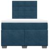 vidaXL Boxspringbett mit Matratze Blau 120x200 cm Samt