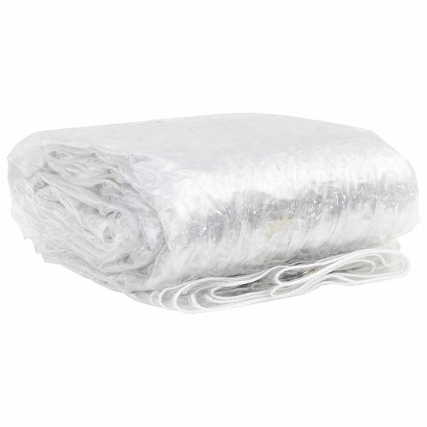 vidaXL Transparente Plane mit &Ouml;sen 1x8 m PVC