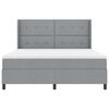 vidaXL Boxspringbett mit Matratze Hellgrau 180 x 200 cm Stoff