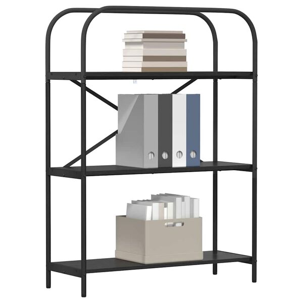 vidaXL B&uuml;cherregal Schwarz Eichen-Optik 80 x 30 x 109 cm Holzwerkstoff