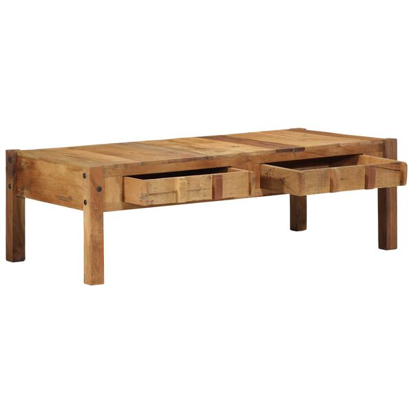 vidaXL Couchtisch Braun 110 x 54 x 35 cm Massives upgecyceltes Holz