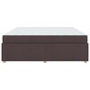vidaXL Bettrahmen mit Matratze Dunkelbraun 200 x 200 cm Stoff