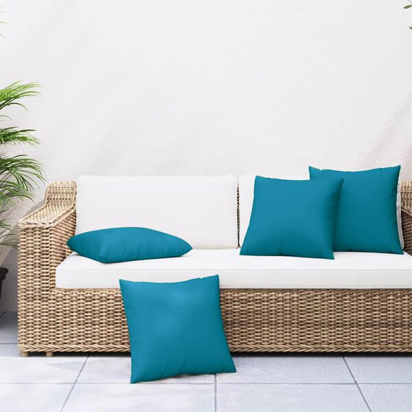 vidaXL Sofakissen 4 Stk. Blau 40x40 cm Stoff