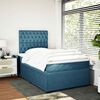 vidaXL Boxspringbett mit Matratze Blau 120x200 cm Samt
