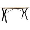 vidaXL Esstisch Y-Gestell 140x80x75 cm Massivholz Kiefer und Stahl