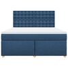 vidaXL Boxspringbett mit Matratze Blau 180x200 cm Stoff