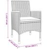 vidaXL 3-tlg. Garten-Essgruppe Poly Rattan Grau
