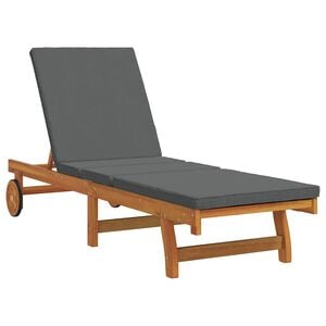 vidaXL Sonnenliege Braun 199 x 63 x 85 cm Massivholz Akazie