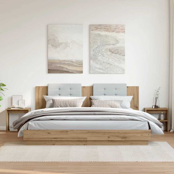 vidaXL Nachttische 2 Stk. Artisan-Eiche 40x30x40 cm Holzwerkstoff