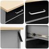 vidaXL Werkbank mit Schubladen 7 pcs Schwarz Ingenieure Holz und Stahl