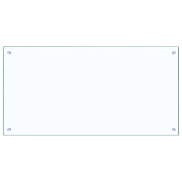 vidaXL K&uuml;chenr&uuml;ckwand 2 pcs Transparent 100 x 50 cm Geh&auml;rtetes Glas