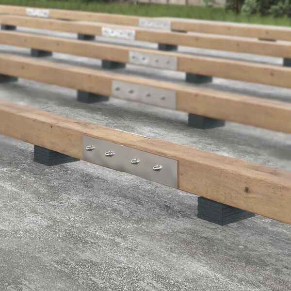 vidaXL Gummigranulat-Patiopad Schwarz 6 x 9 x 0,8 cm Gummi