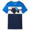 vidaXL Kinder-T-Shirt Blau und Marineblau 92