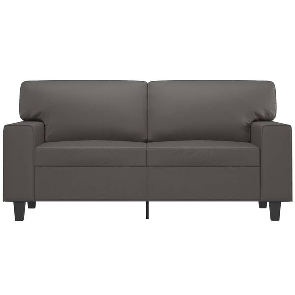 vidaXL 2-Sitzer-Sofa Grau 120 cm Kunstleder