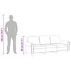 vidaXL 3-Sitzer-Sofa Creme 180 cm Samt