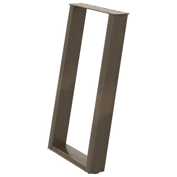 vidaXL Esstischbeine U-Form 2 Stk. Naturstahl 60x(72-73) cm Stahl