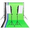 vidaXL Fotostudio-Beleuchtung-Set mit Hintergr&uuml;nden und Softboxen