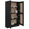 vidaXL Bücherregal Schwarz 82,5x30,5x150 cm Holzwerkstoff