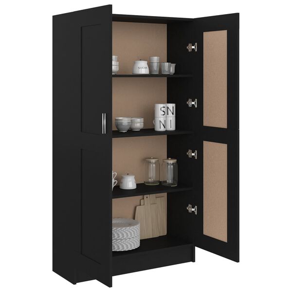 vidaXL Bücherregal Schwarz 82,5x30,5x150 cm Holzwerkstoff