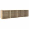 vidaXL Bücherregal/TV-Schrank Sonoma-Eiche 36x30x143 cm Holzwerkstoff