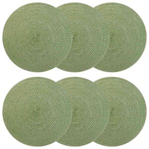 vidaXL Jute-Untersetzer 6 stk. Olivgr&uuml;n 100% Tossa-Jute